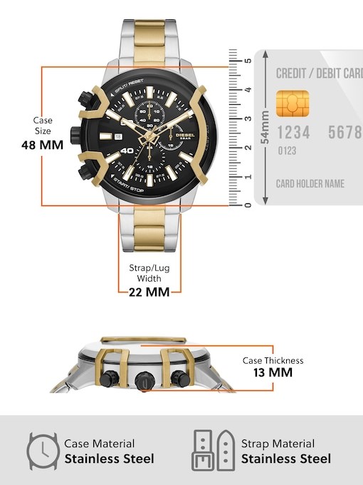 Diesel Griffed Two Tone Watch DZ4577