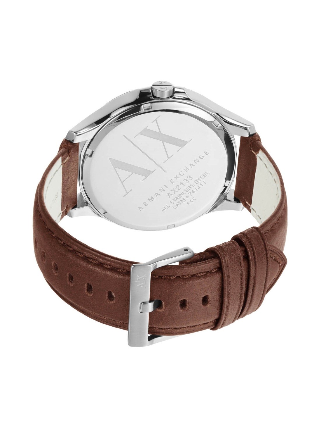 Armani Exchange Navy Dial Brown Leather Men's Watch AX2133 723763212410