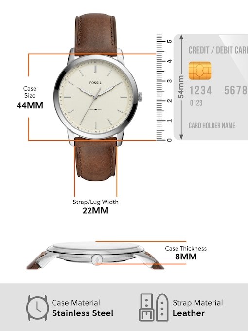 Fossil The Minimalist 3H Brown Watch FS5439