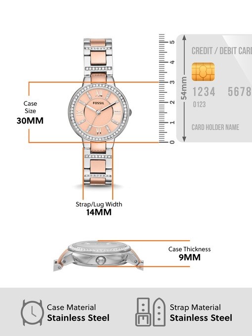 Fossil Virginia Two Tone Watch ES3405