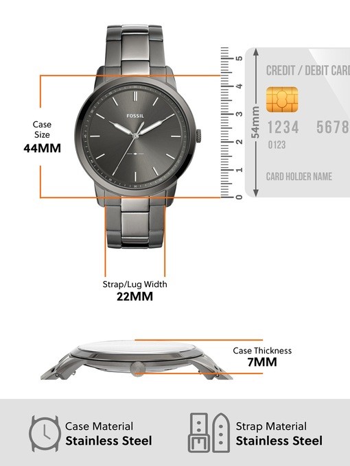 Fossil The Minimalist 3H Grey Watch FS5459