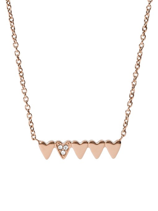 Fossil Vintage Glitz Rose Gold Necklace JF03086791