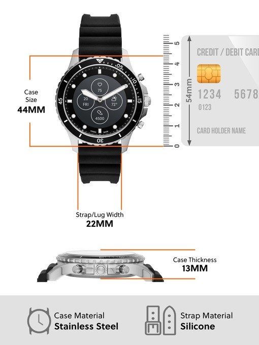 Fossil FB-01 Hybrid HR Black Smartwatch FTW7018