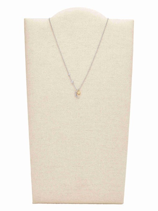 Fossil Sterling Two Tone Necklace JFS00432998