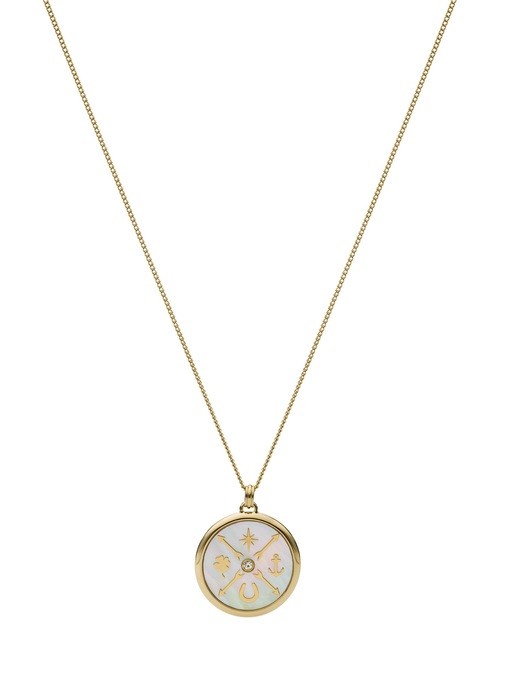 Fossil Vintage Motifs Multicolor Necklace JF02856998