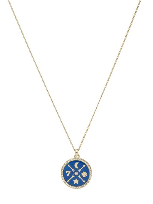 Fossil Vintage Motifs Multicolor Necklace JF02856998