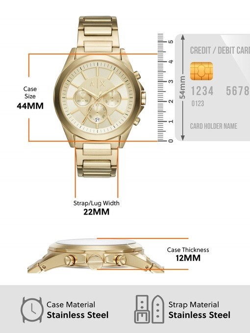Armani Exchange Gold Watch AX2602