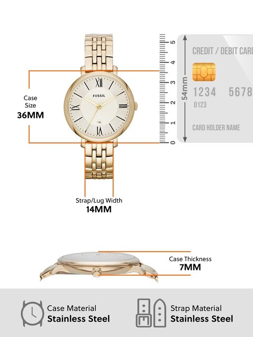 Fossil Jacqueline Gold Watch ES3434