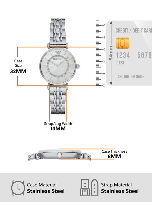 Emporio Armani Silver Watch AR1908