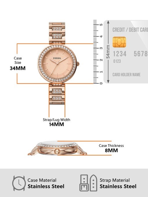 Fossil Karli Rose Gold Watch BQ3181