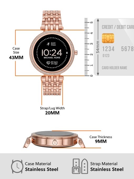 Michael Kors Gen 5E Darci Rose Gold Smartwatch MKT5128