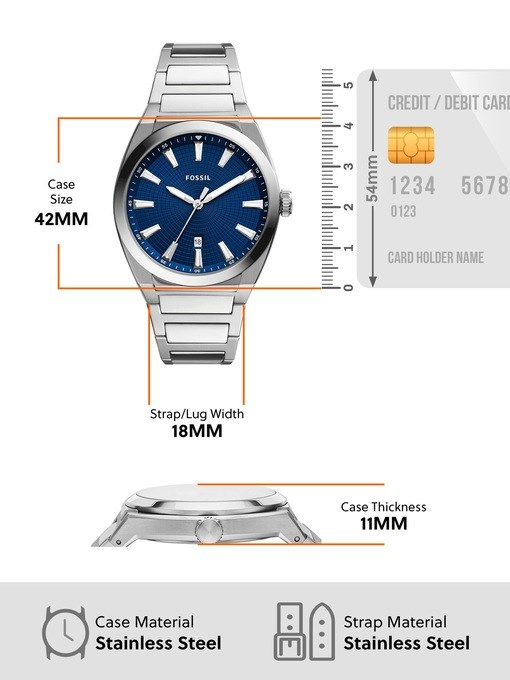 Fossil Everett Silver Watch FS5822