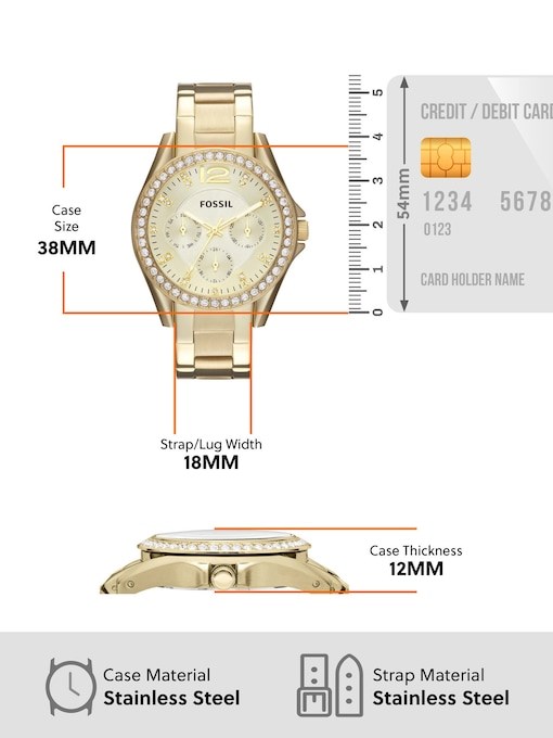 Fossil Riley Gold Watch ES3203