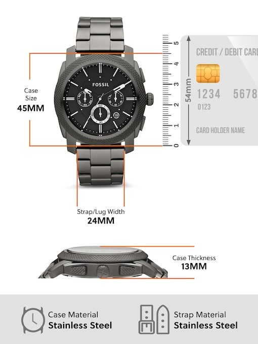 Fossil Machine Gun-Metal Watch FS4662