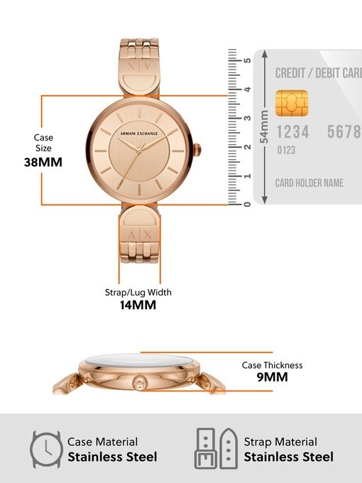 Armani Exchange Rose Gold Watch AX5328