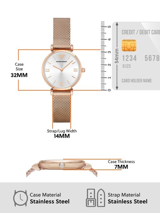 Emporio Armani Rose Gold Watch AR1956