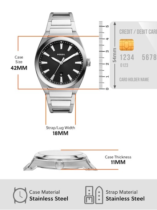 Fossil Everett Silver Watch FS5821