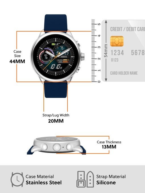 Fossil Gen 6 Display Wellness Edition Blue Smartwatch FTW4070