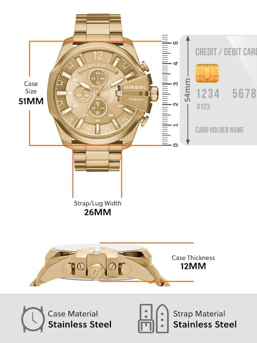 Diesel Mega Chief Gold Watch DZ4360