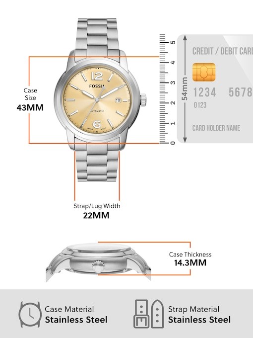 Fossil Heritage Silver Watch ME3231