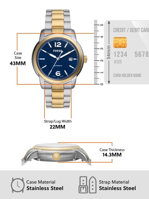 Fossil Heritage Two Tone Watch ME3230
