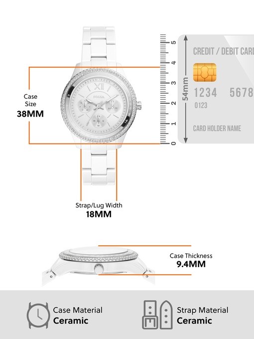 Fossil Stella White Watch CE1113