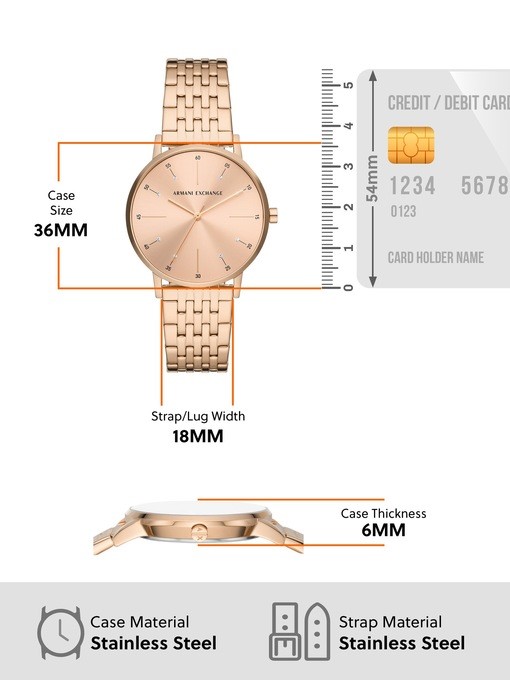 Armani Exchange Rose Gold Watch AX5581