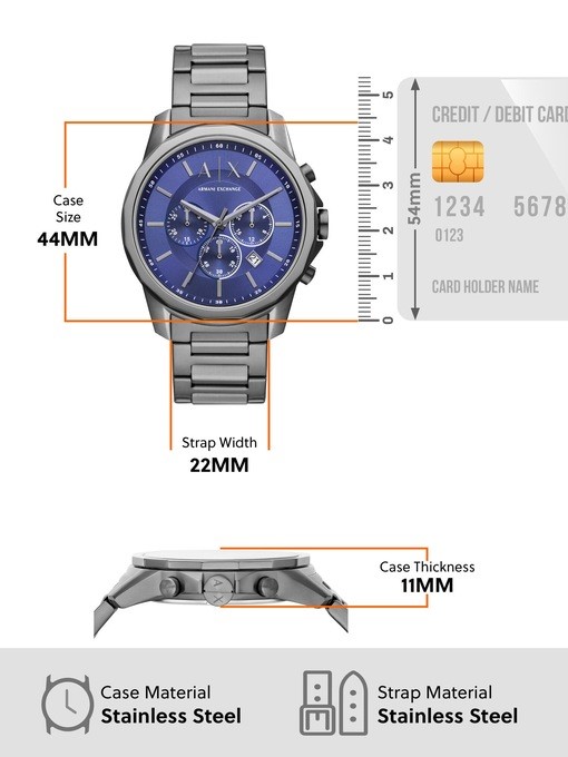 Armani Exchange Gun-Metal Watch AX1731