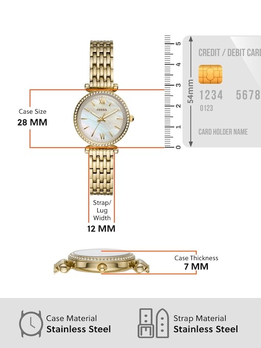Fossil Carlie Mini Gold Watch ES4735