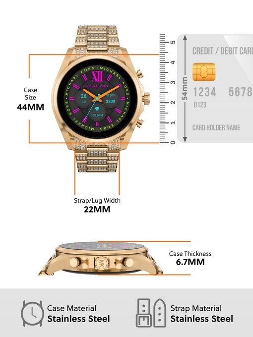 Michael Kors Gen 6 Bradshaw Gold Smartwatch MKT5136