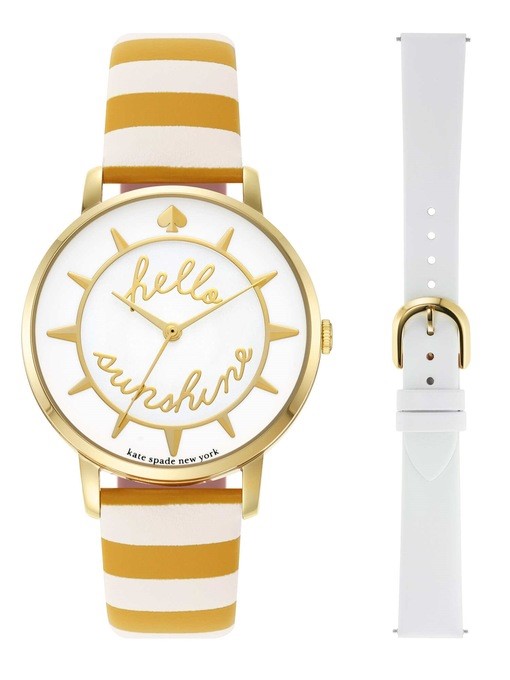 Kate Spade Metro Yellow Watch Set KSW1752SET