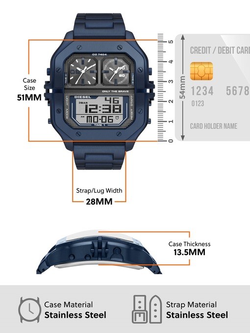 Diesel Clasher Blue Watch DZ7464