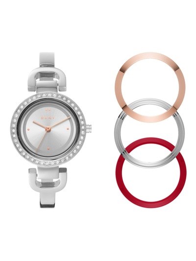 DKNY City Link Silver Watch Set NY2861