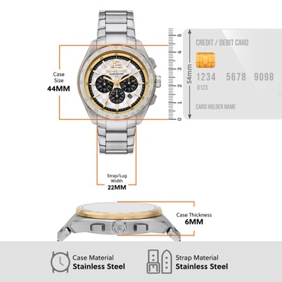 Michael Kors Accelerator 2.0 Silver Watch MK9188