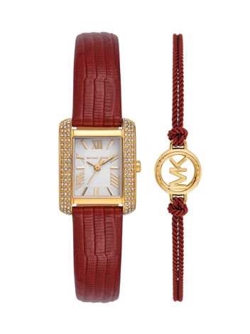 Michael Kors Emery Red Watch MK4874SET