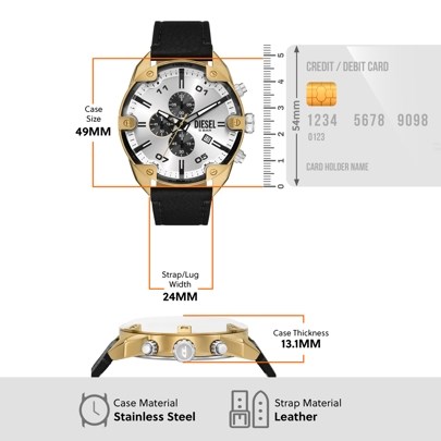 Diesel Spiked Black Watch DZ4671