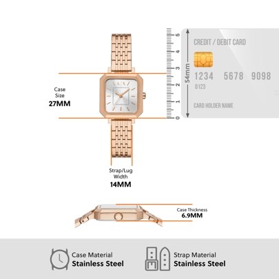 Armani Exchange Rose Gold Watch AX7164SET