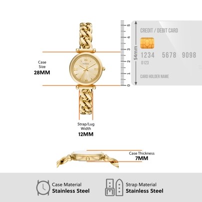 Fossil Carlie Gold Watch ES5387SET
