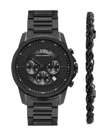 Armani Exchange Black Watch AX7163SET