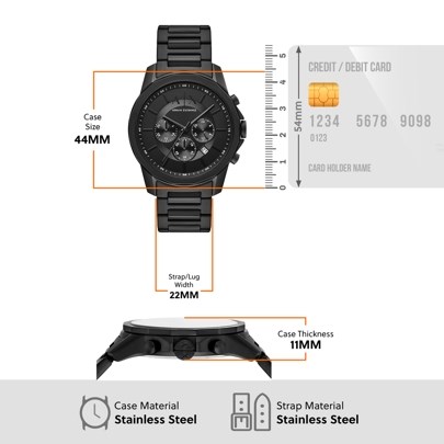 Armani Exchange Black Watch AX7163SET