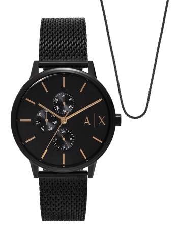 Armani Exchange Black Watch AX7162SET