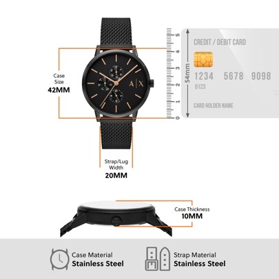 Armani Exchange Black Watch AX7162SET