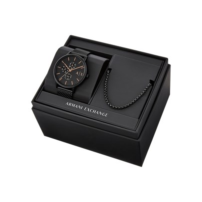 Armani Exchange Black Watch AX7162SET