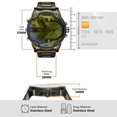 Diesel Mr. Daddy 2.0 Green Watch DZ7485