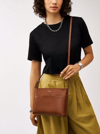 Fossil Phoebe Brown Crossbody Bag SHB3212210