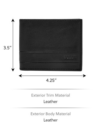 Fossil Lufkin Black Wallet SML1390001