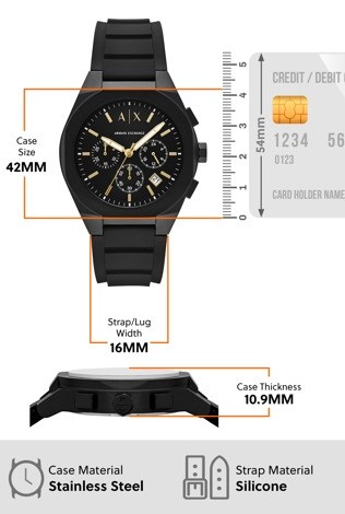 Armani Exchange Black Watch AX7165SET