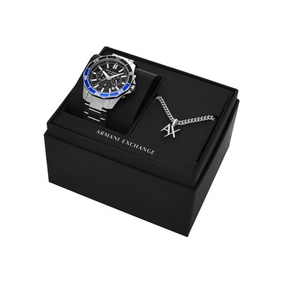 Armani Exchange Silver Watch AX7166SET