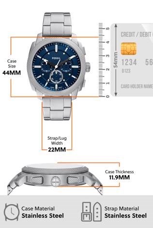 Fossil Machine Silver Watch FS6096