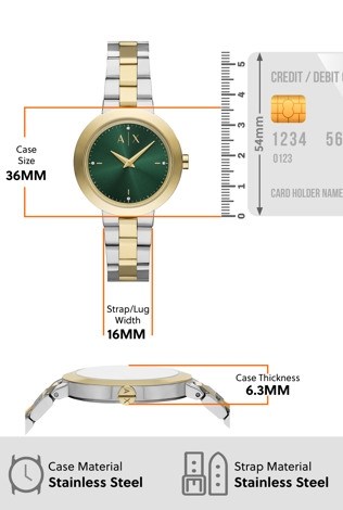Armani Exchange Two Tone Watch AX5176